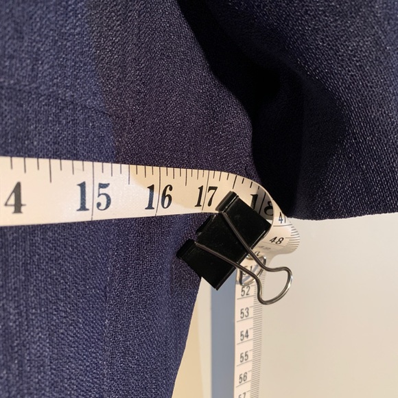 LARRY LEVINE PETITE BLUE TEXTURED SUIT - Picture 7 of 16